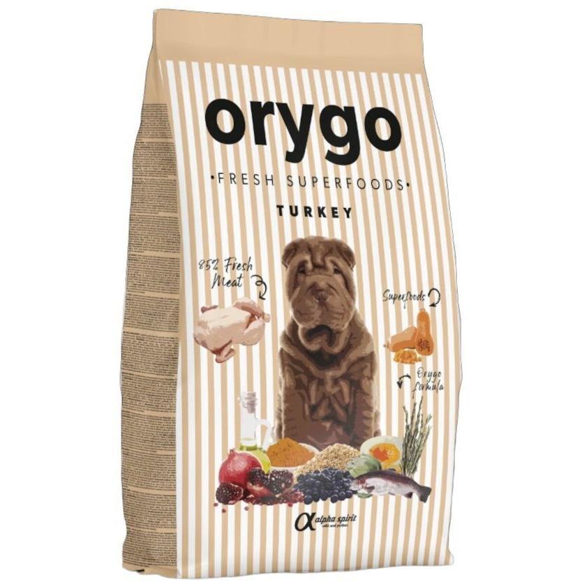 Напіввологий корм для дорослих собак Orygo Turkey з індичкою 8кгфото1