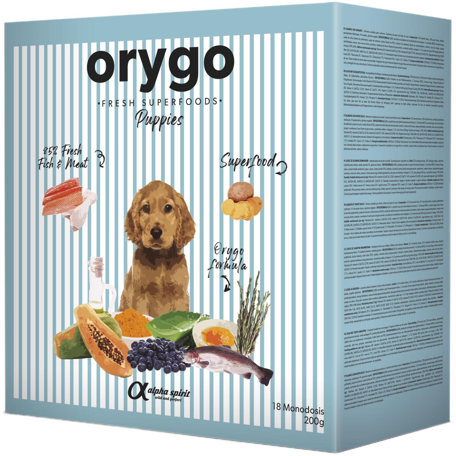 Полувлажный корм для щенков Orygo Puppies 3,6кг (18х200г) фото
