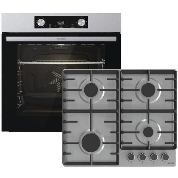 

Комплект Gorenje духовой шкаф BO6735E02X + варочная поверхность G642ABX