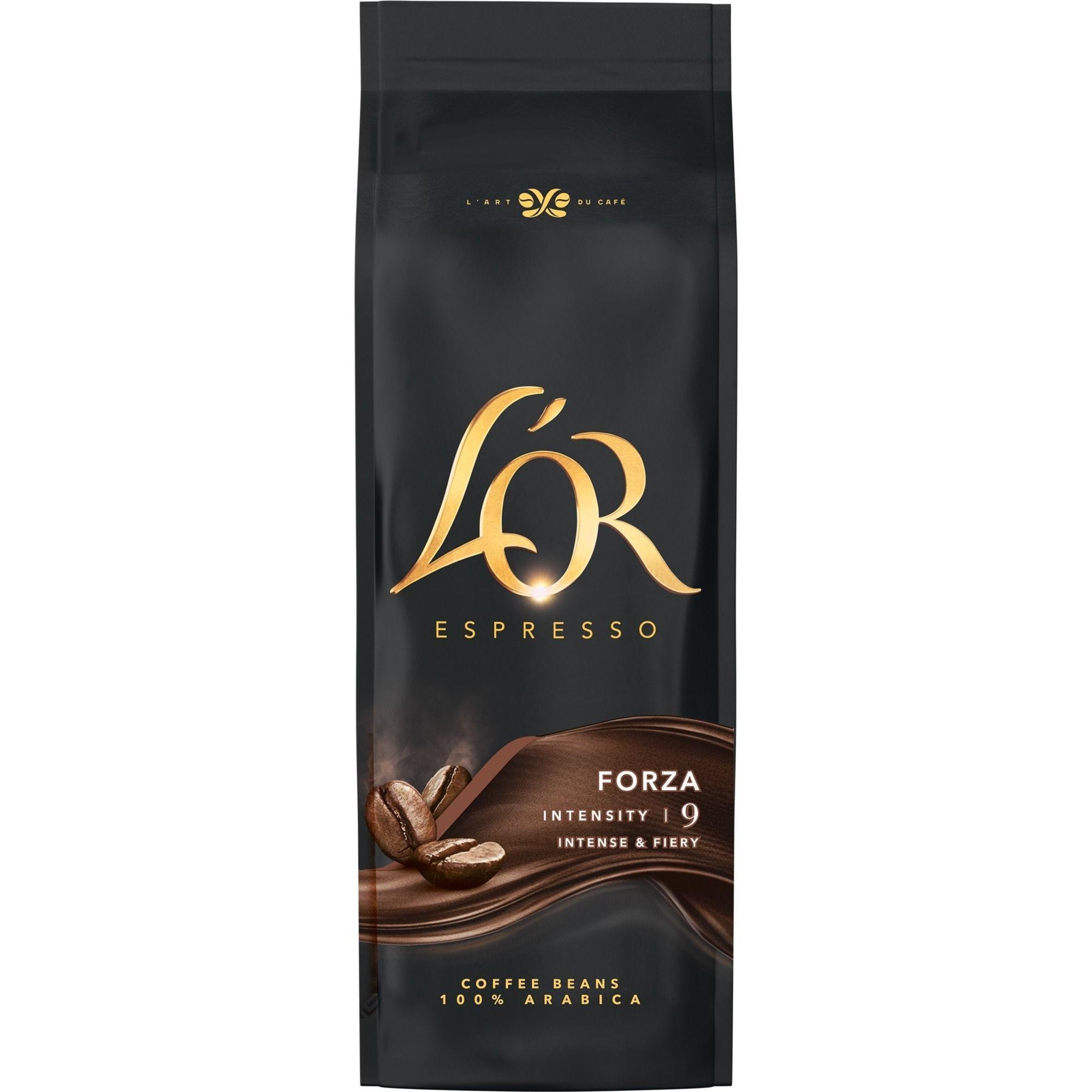 Кофе L`OR зерна Espresso Forza, 500г, 100% арабика фото 1