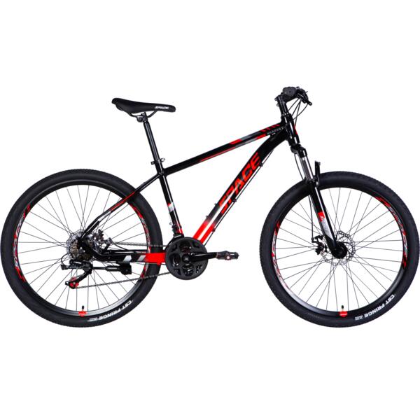 

Велосипед Space Mercury AL 27.5" 2025 DD FR 17" черно-красный