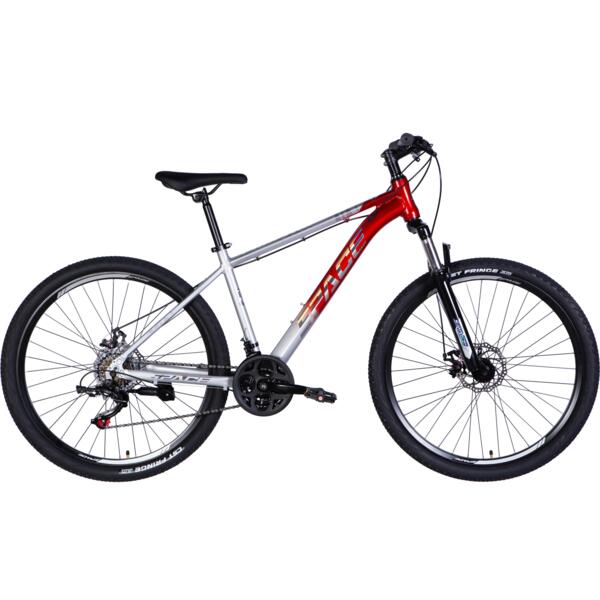 

Велосипед Space Phaeton AL 27.5" 2025 DD FR 17" серебристо-красный