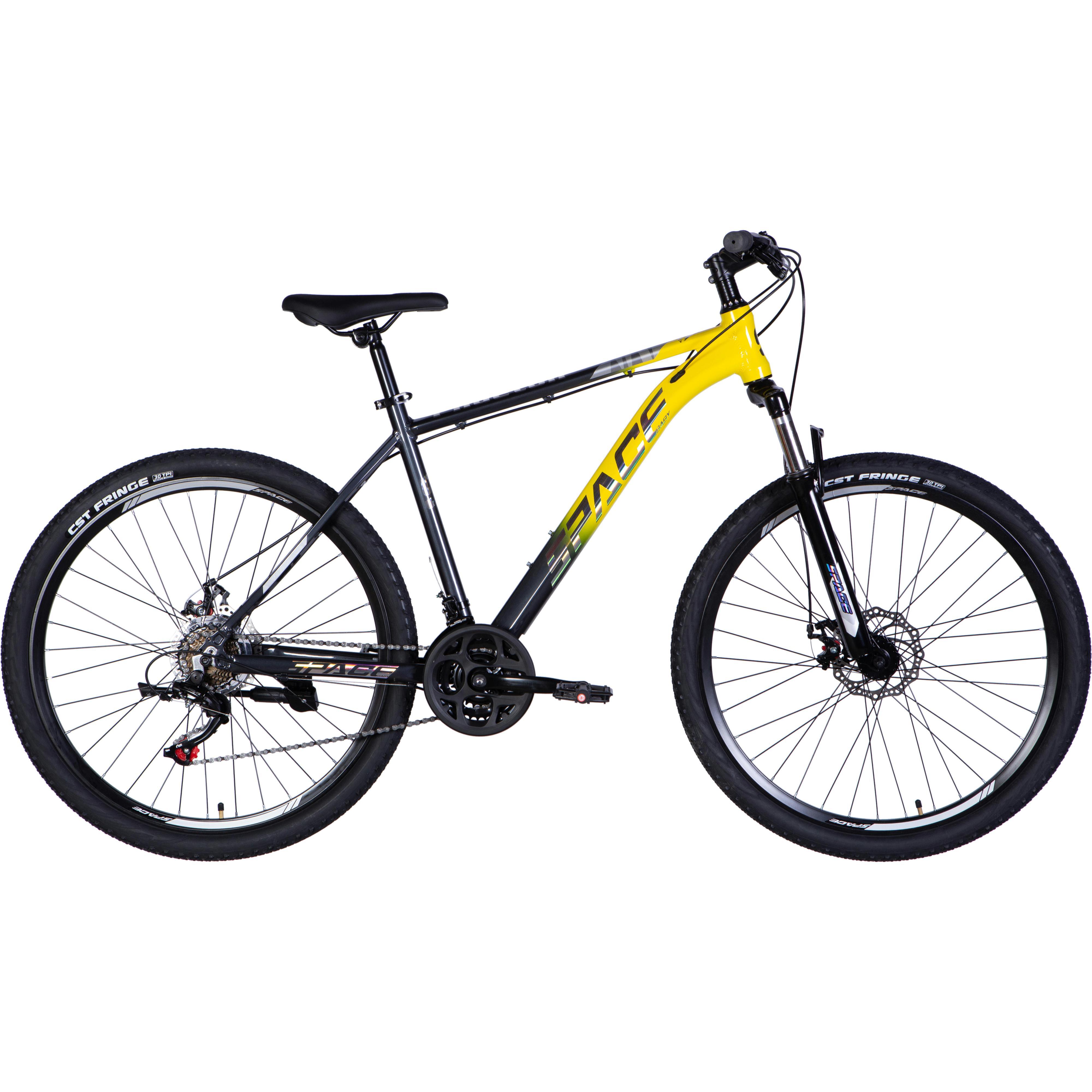 Велосипед Space Phaeton AL 27.5" 2025 DD FR 19" серо-желтый фото 1