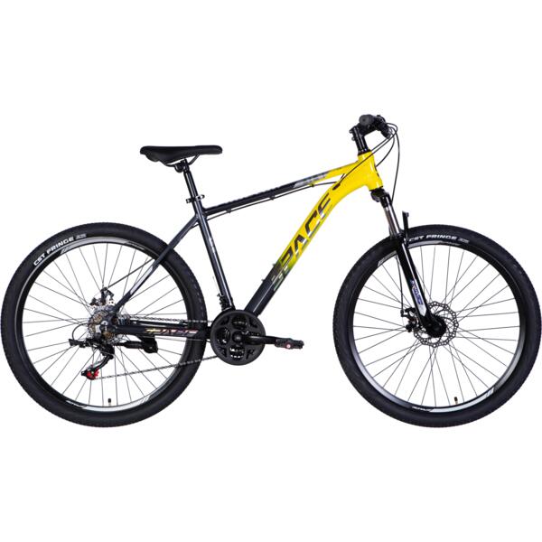 

Велосипед Space Phaeton AL 27.5" 2025 DD FR 19" серо-желтый