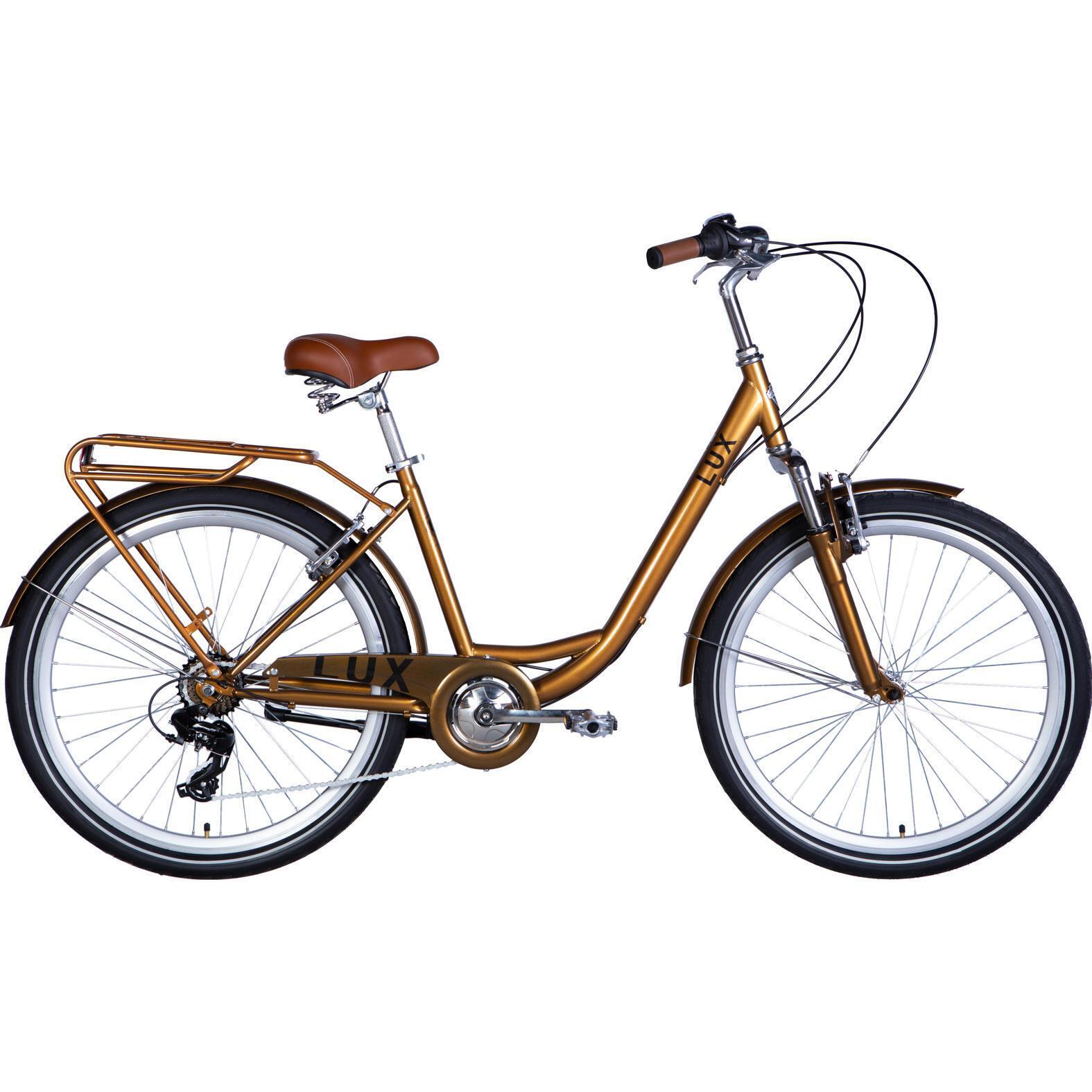 Велосипед Dorozhnik Lux ST 26" 2024 Vbr FR 17" бронзовийфото1