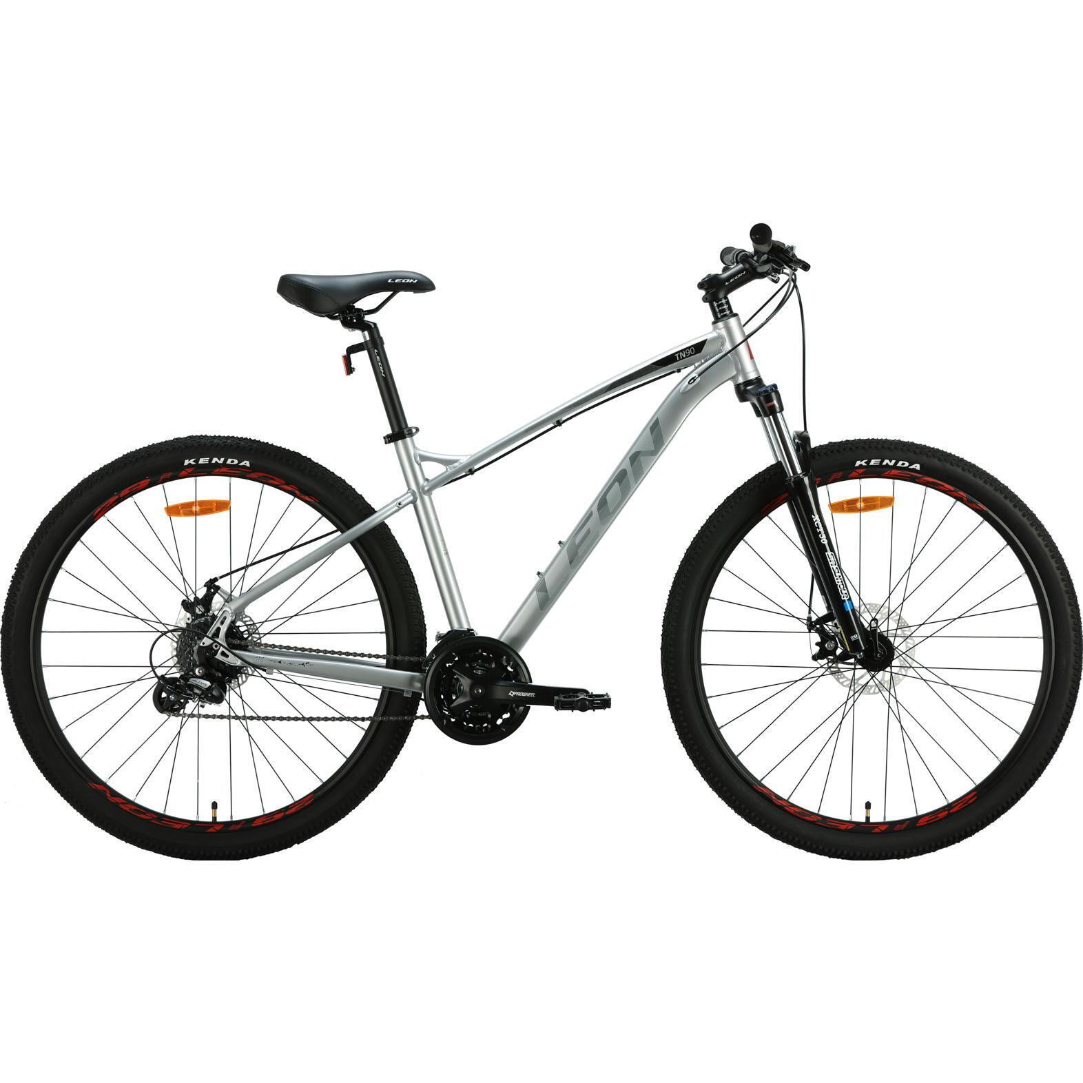 Велосипед Leon Tn-90 AL 29" 2024 DD 20" сіро-чорний з червонимфото1