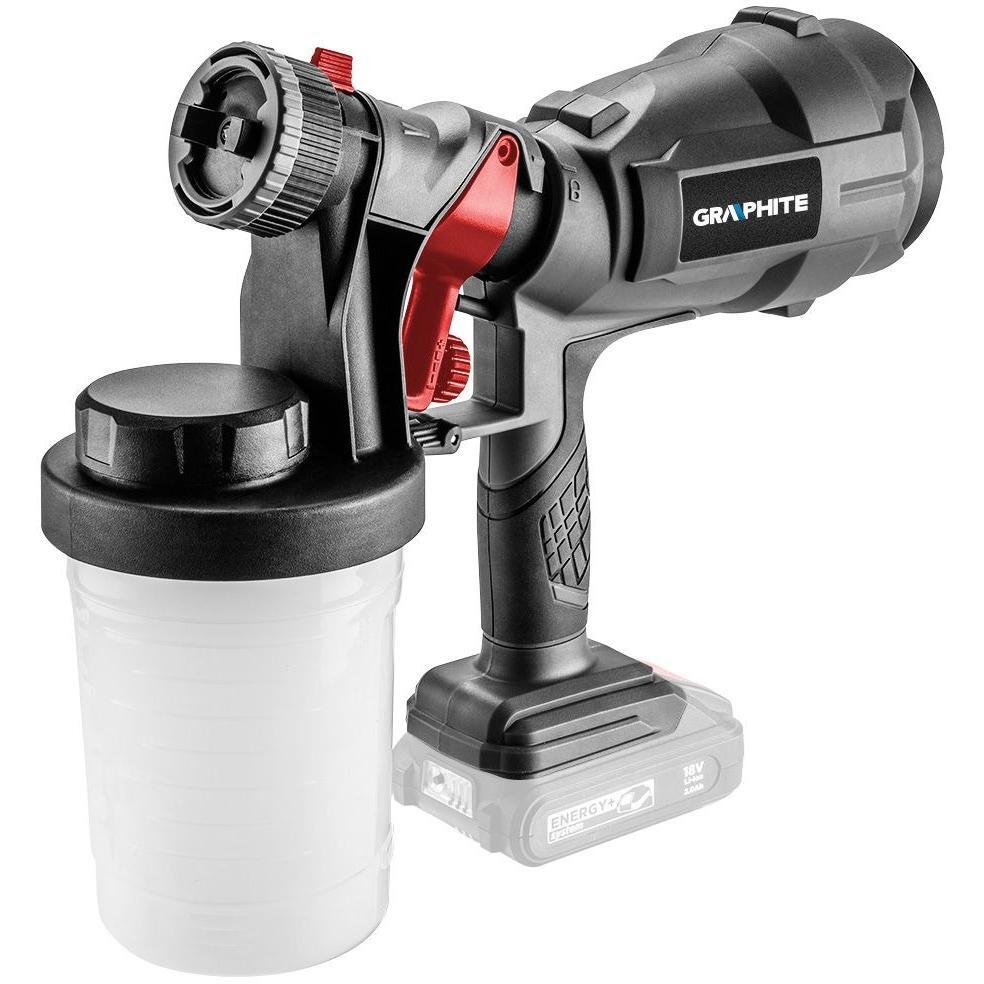 Краскораспылитель аккумуляторный GRAPHITE Energy+ 18В (без АКБ и ЗУ), (58GE103) фото 1
