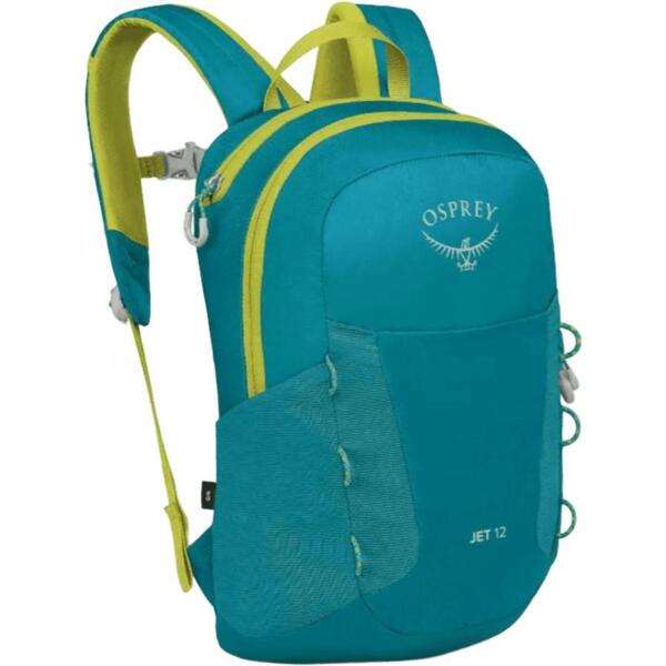 

Рюкзак Osprey Jet 12 blue spikemoss/lemongrass O/S голубой