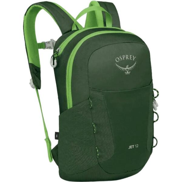 

Рюкзак Osprey Jet 12 green canopy/limeline green O/S темно-зеленый