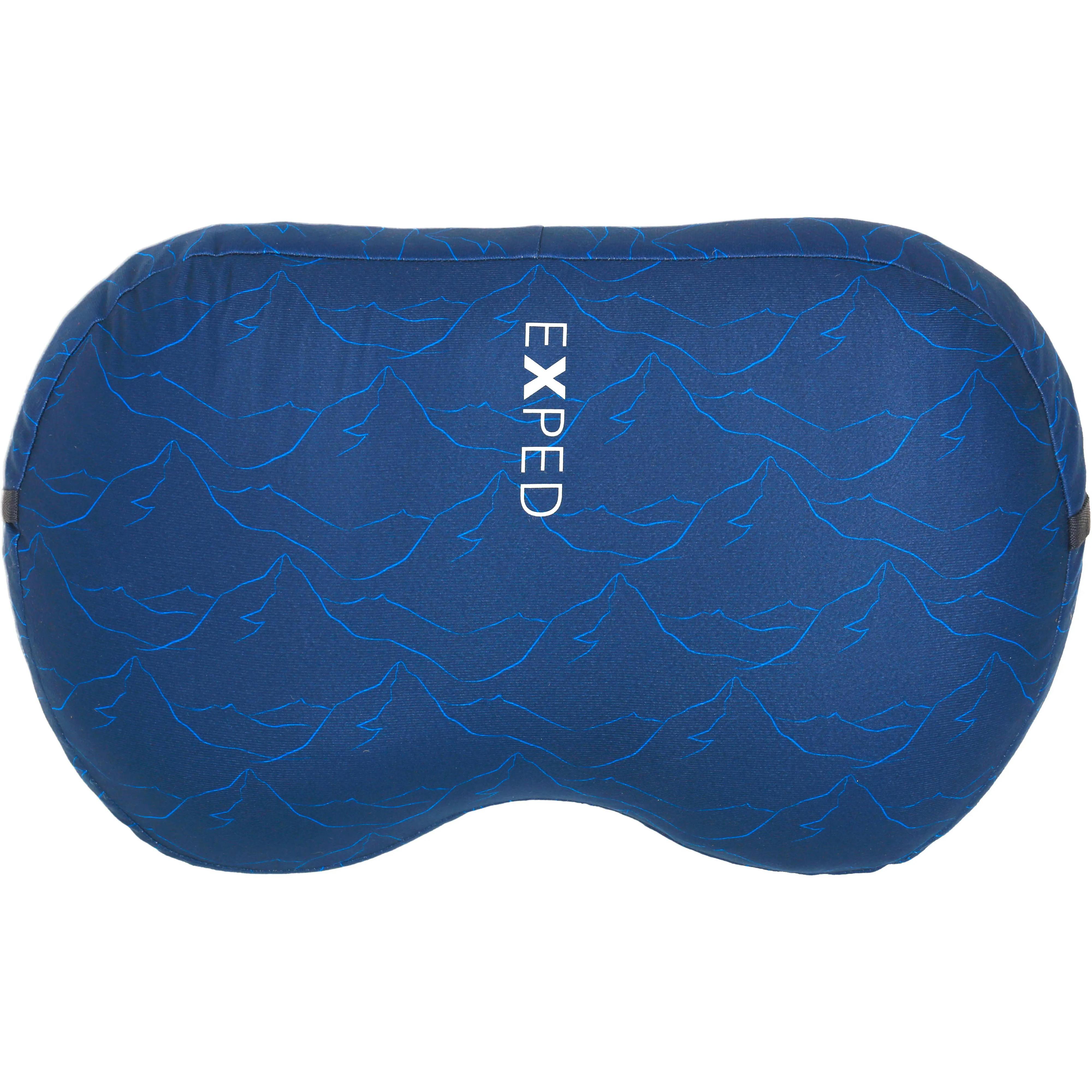Подушка Exped DOWN PILLOW L navy mountain темно-синяя фото 1