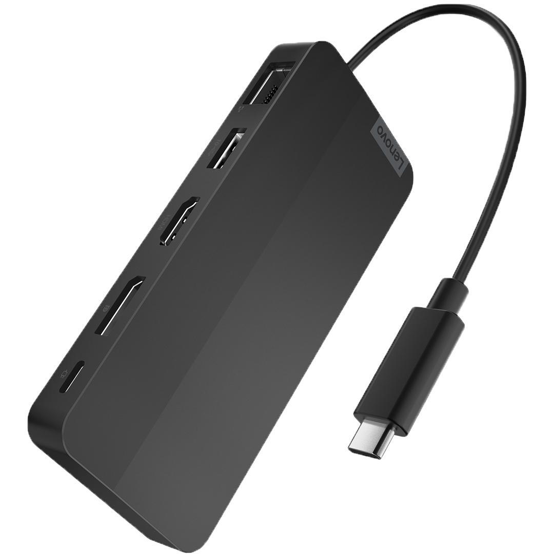 Док-станція Lenovo USB-C Dual Display Travel Dock (w/adapter) (40B90100EU)фото1