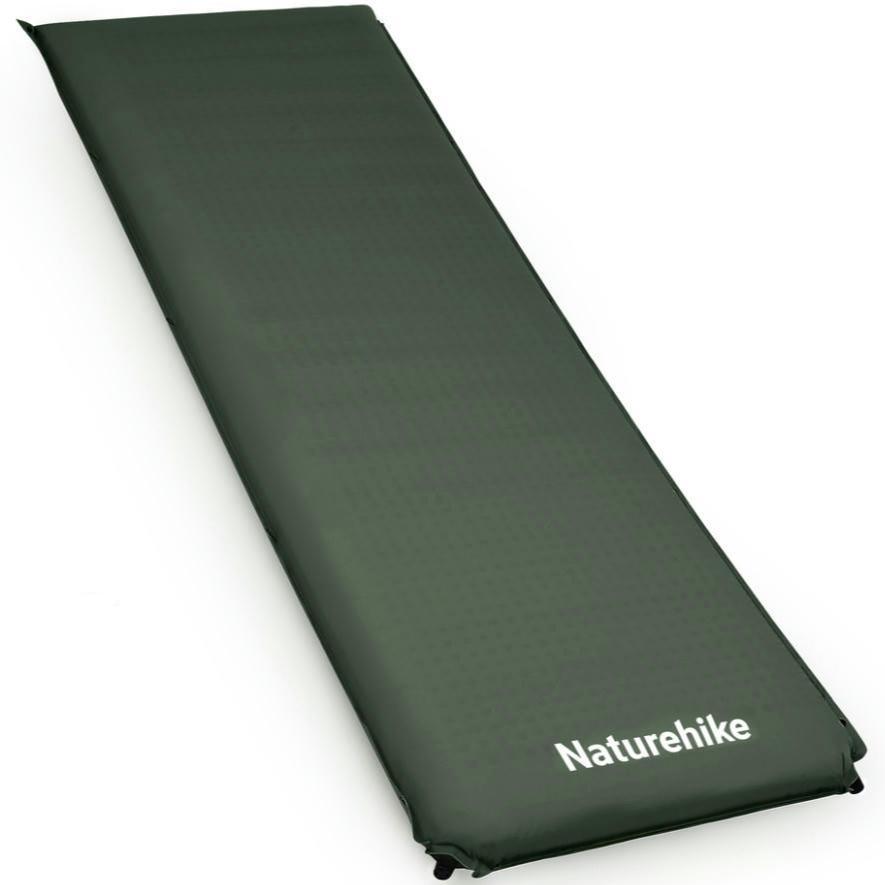 Килимок самонадувальний одномісний Naturehike CNK2450WS020, 100 мм, темно-зеленийфото1