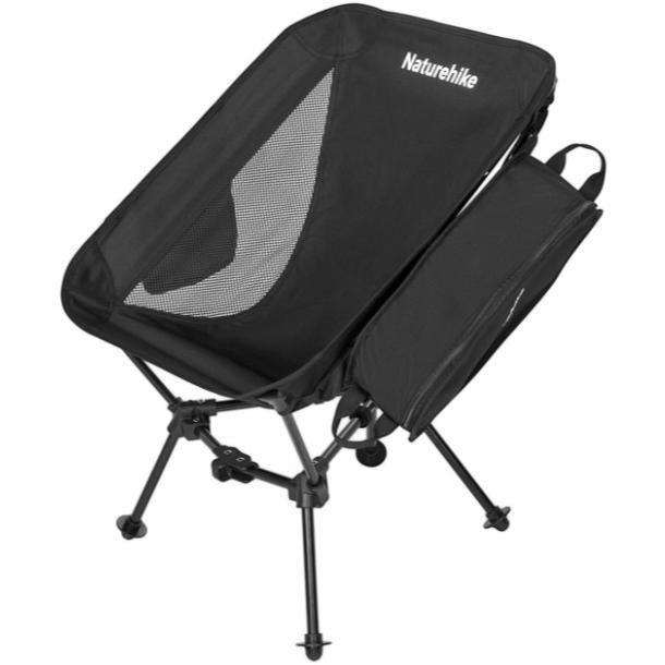 Крісло складане Naturehike Clamshell 001 Triangle Folding Moon Chair, чорнийфото1