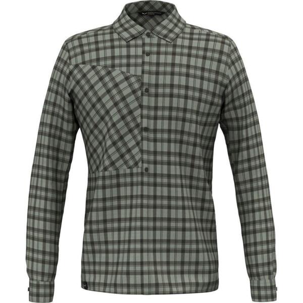 

Рубашка мужская Salewa Fanes Flannel 5 Pl 50/L серо-зеленая
