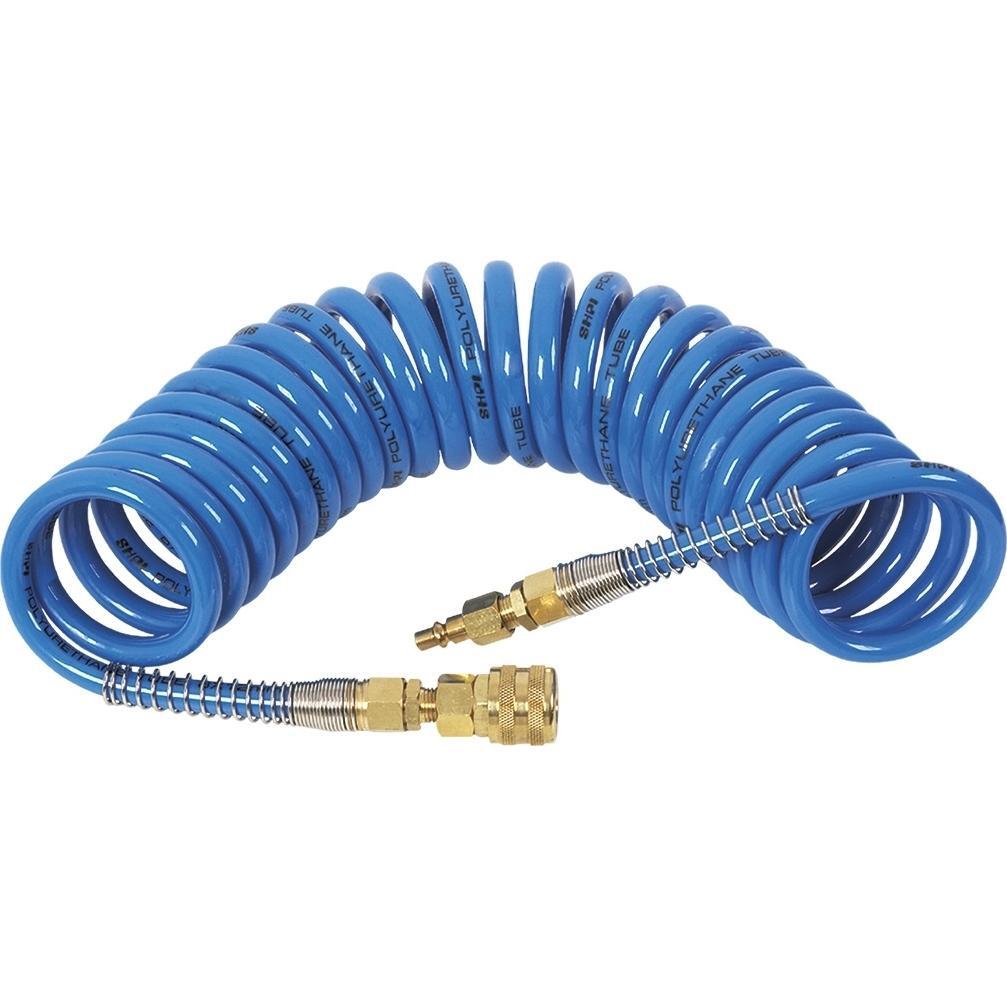 Шланг пневматический Neo Tools спиральный, 8x12мм, 8бар, 10м (12-075) фото 1