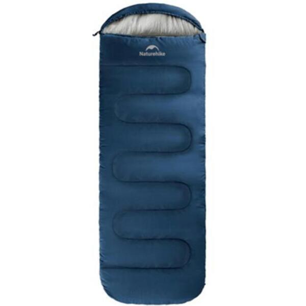 

Спальник с капюшоном и скругленным дном Naturehike Y150 NH21MSD08 левый, темно-голубой