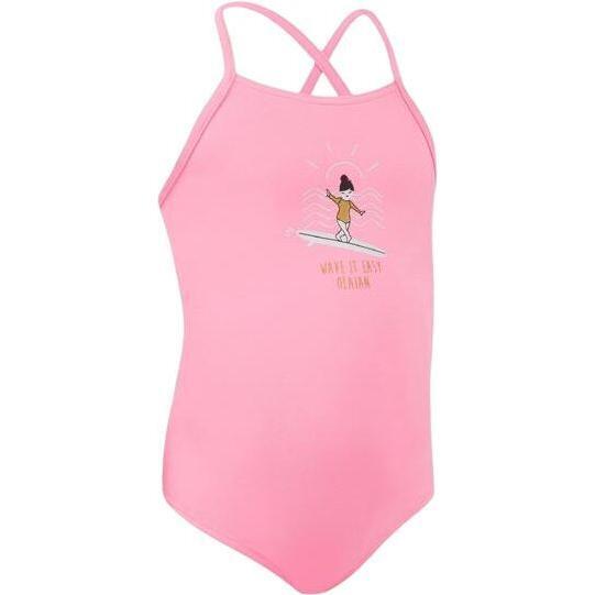 Суцільний купальник для дівчаток для серфінгу Olaian Hanalei 100 8595228 5-6 р (113-122 см) рожевийфото1