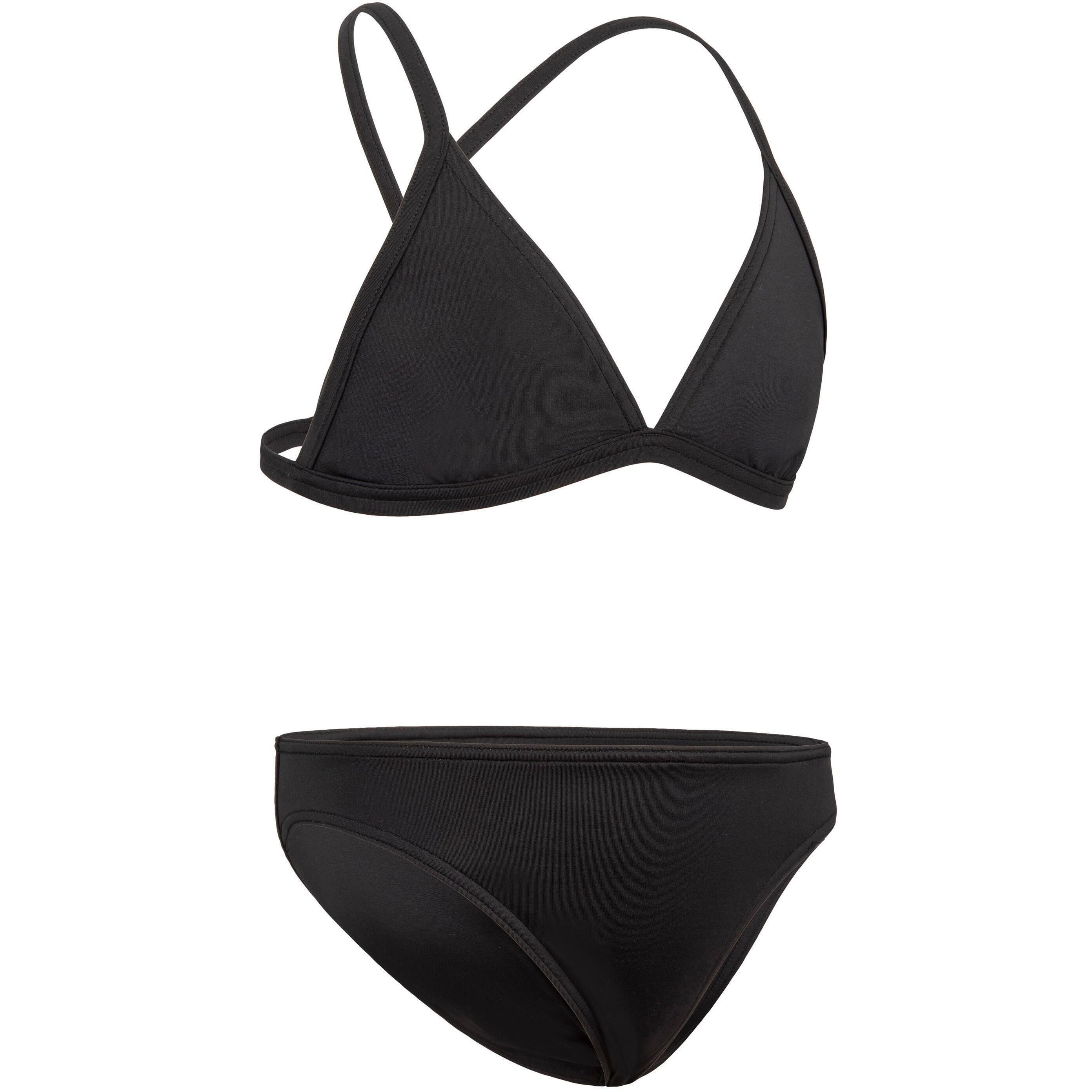 Купальник раздельный для девочек Olaian Tamara 100 8597108 12-13 р (149-160 см) черный фото 1