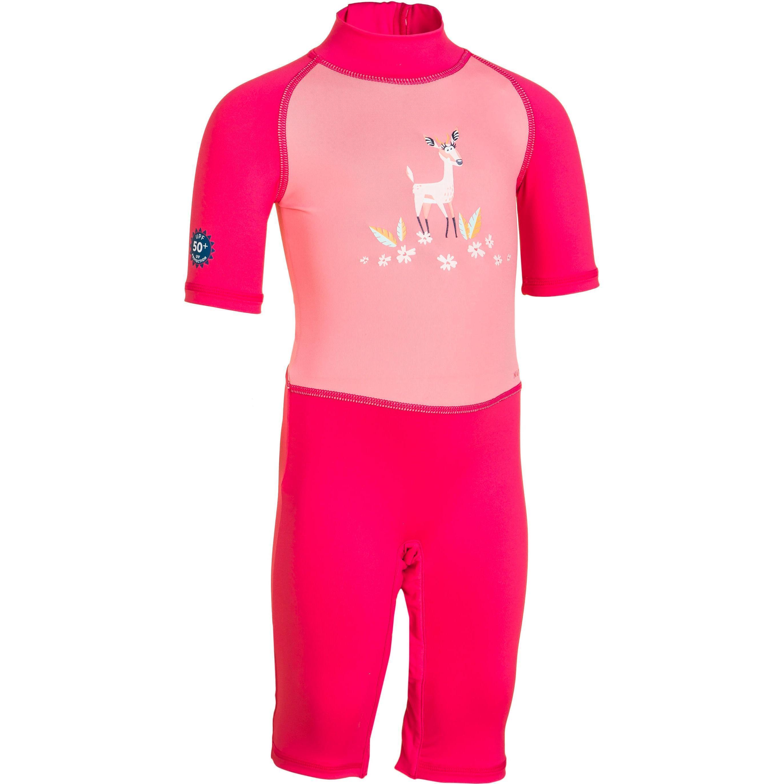 Купальный костюм детский солнцезащитный Nabaiji 8732504 2-3 года (89-95 см) розовый фото 1