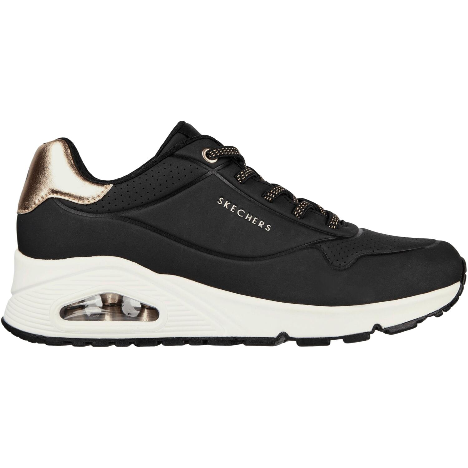 Кроссовки женские Skechers Uno - Shimmer Away 155196 BLK 37 (7 US) черные