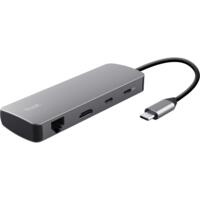 Адаптер Trust Dalyx 8in1 USB-C - USB-А 3.2/USB-A 2.0/2xUSB-С/HDMI/Ehernet/SD/microSD 0.5m Gray (25672_TRUST)