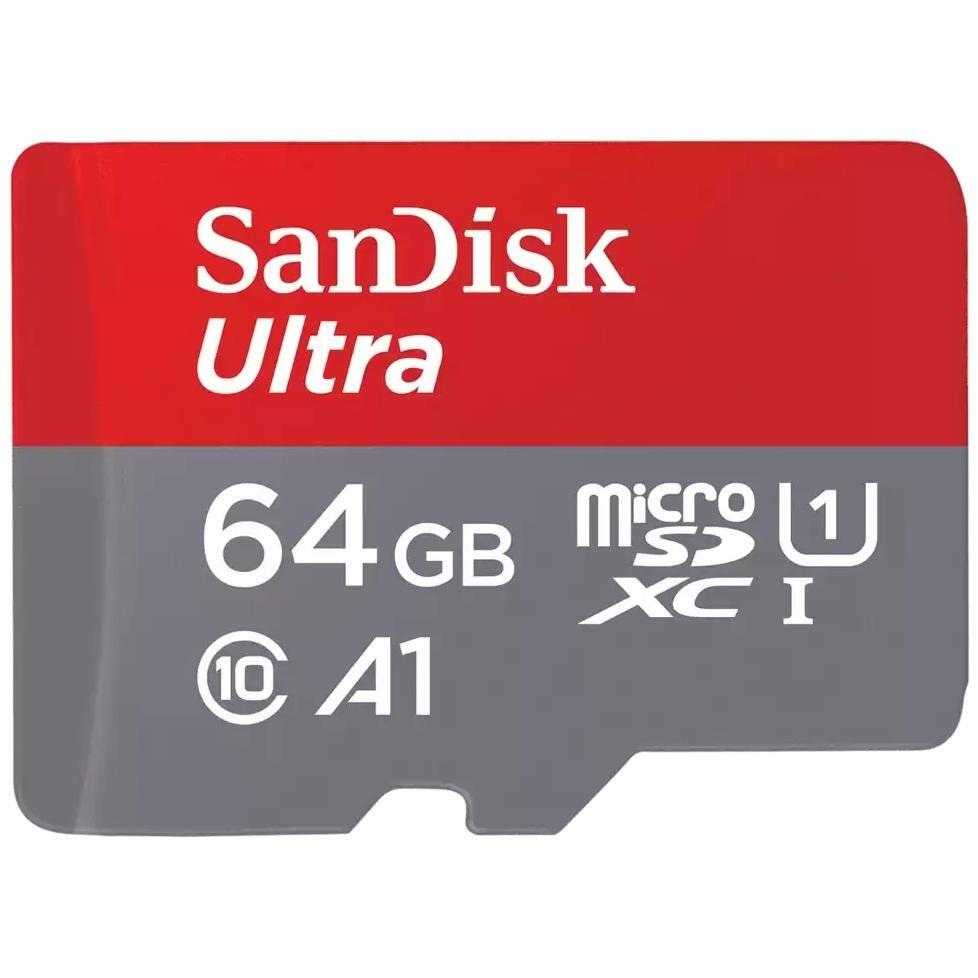 Карта пам'яті SanDisk microSD 64GB C10 UHS-I R140MB/s Ultra (SDSQUAB-064G-GN6MN)фото1
