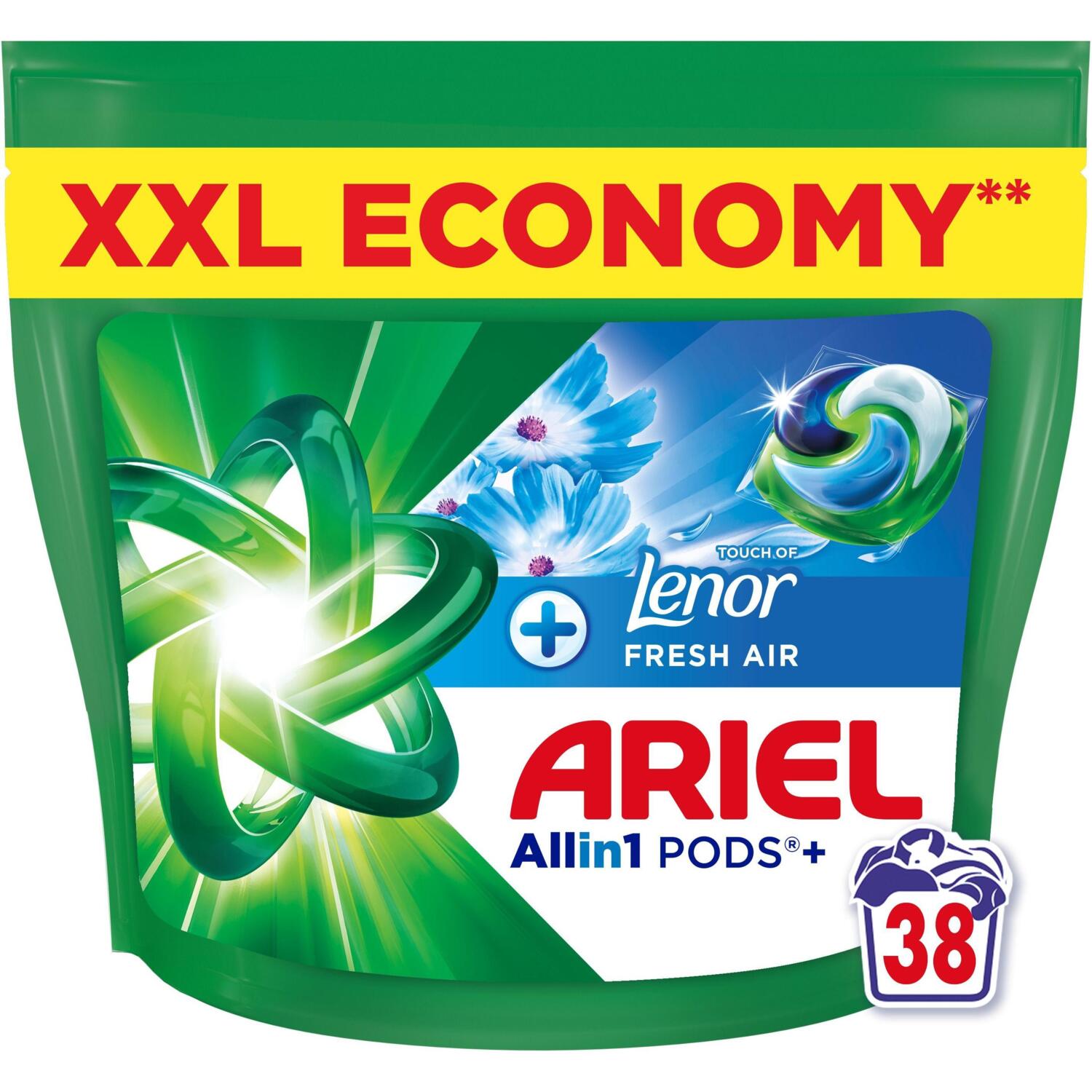 Капсулы для стирки Ariel Pods+ All-in-1 Touch of Lenor 38 шт свежесть Lenor фото
