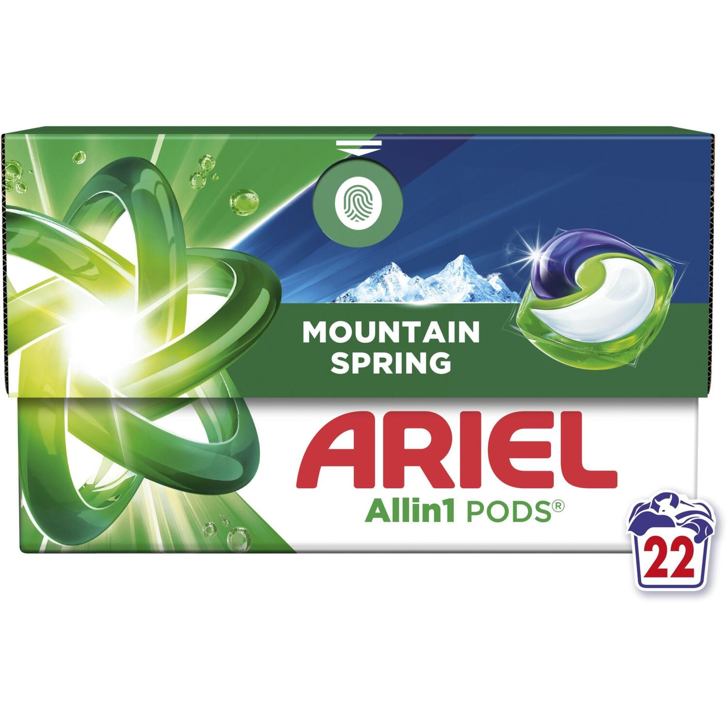 Капсули для прання Ariel Pods All-in-1 Гірське джерело 22 штфото