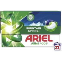 Капсули для прання Ariel Pods All-in-1 Гірське джерело 22 шт чистота та свіжість