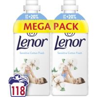 Кондиционер для белья Lenor для чувствительной кожи свежесть хлопка 2x1,239л