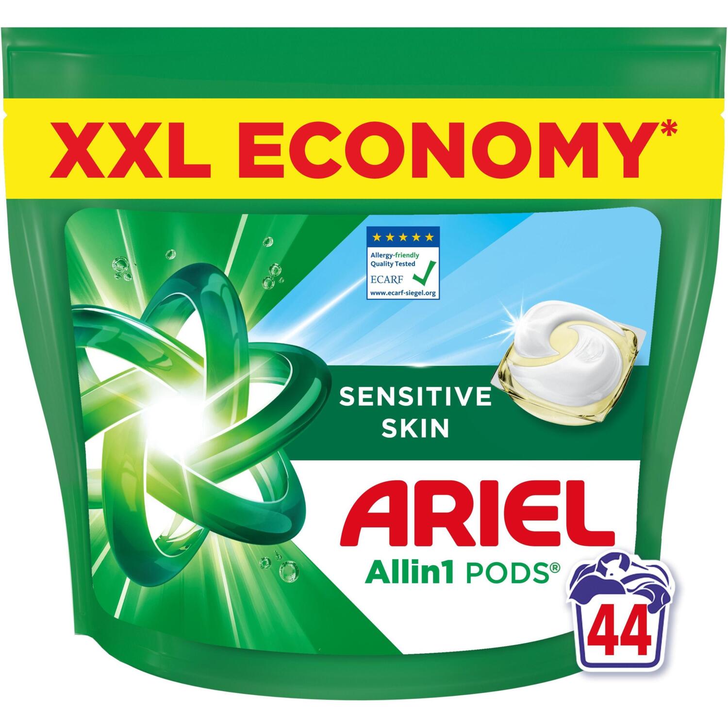 Капсули для прання Ariel Pods All-in-1 Sensitive Skin 44 штфото