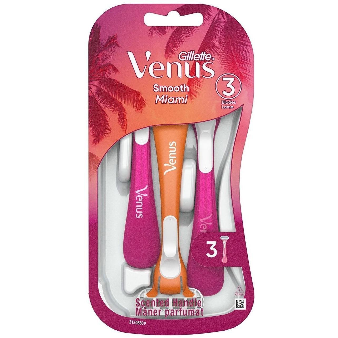 Бритви одноразові Gillette Venus 3 Smooth Miami 3штфото1
