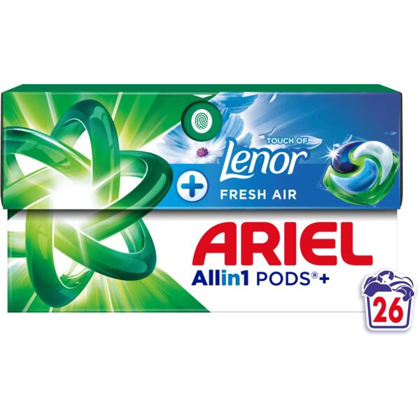Капсулы для стирки Ariel Pods+ All-in-1 Touch of Lenor 26 шт свежесть Lenor