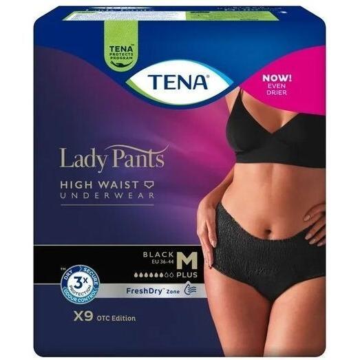 Урологические трусы для женщин Tena LadyPants Plus M Black East 9шт фото 1