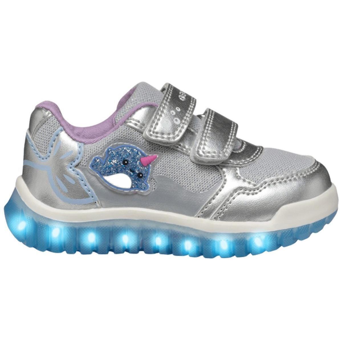 Кроссовки для девочек Geox Lightyloo B5561A-0AJAS-C1294 25 серебристые фото 