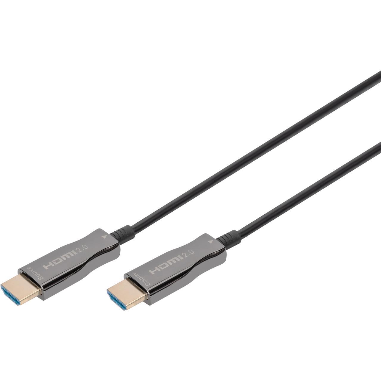 Кабель DIGITUS HDMI UHD 4K, hybrid-fiber, type A, M/M 10m (AK-330125-100-S)фото