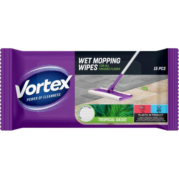 

Салфетки влажные для пола Vortex Tropical Spa 15 шт