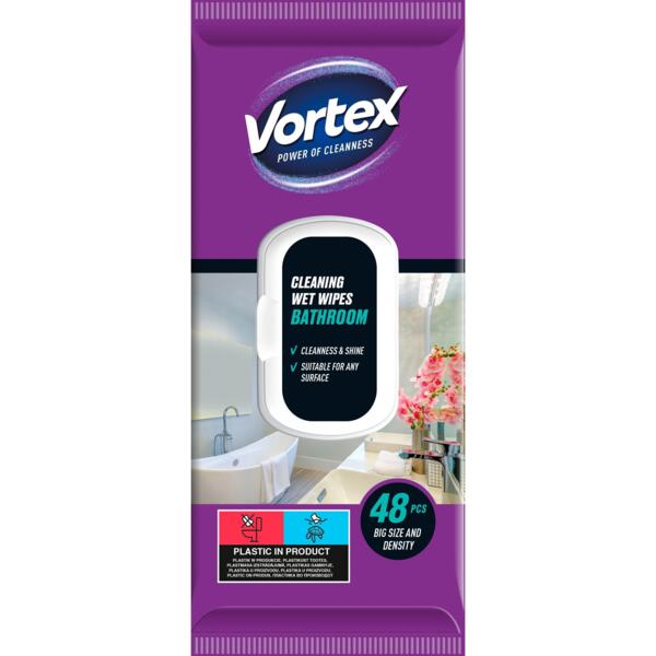 

Салфетки влажные Vortex для ванной комнаты 48шт (4823071641233)