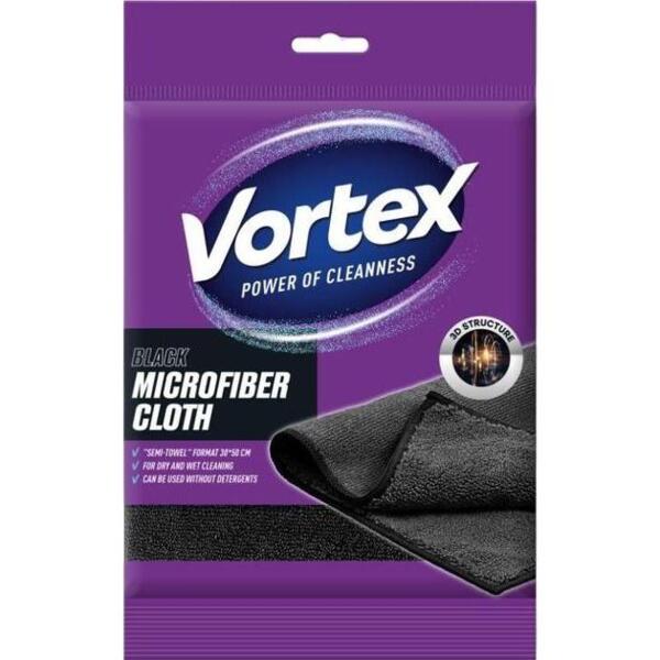 

Салфетка из микрофибры Vortex 30x50см 1шт черная (4823071647198)