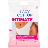 Салфетки влажные Lady Cotton для интимной гигиены с молочной кислотой и аллантоином 20шт (4823071664799)