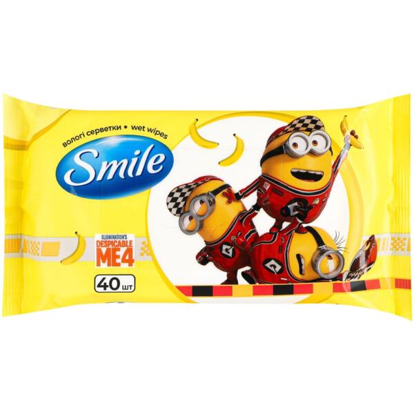 

Влажные салфетки Smile лицензионные герои 40шт в ассортименте (4823071664294)