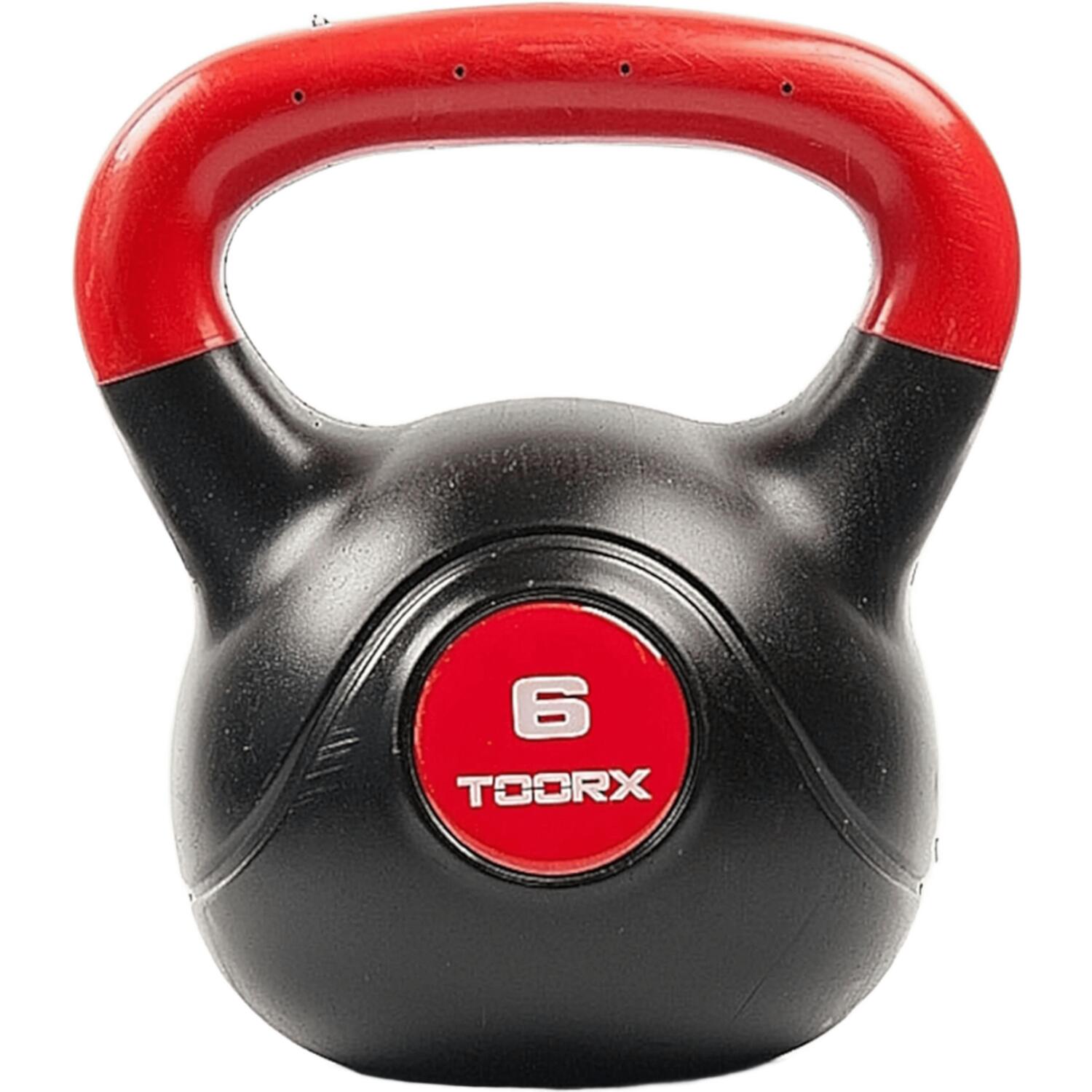 Гиря вінілова Toorx PVC 6кг Black/Orange (KRP-6)фото