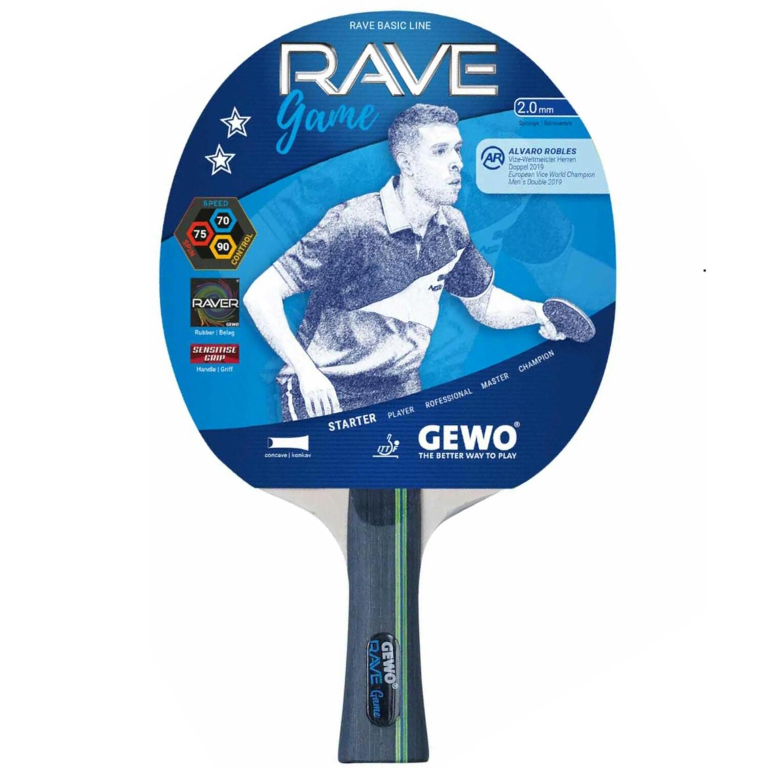 Ракетка для настільного тенісу Gewo Rave Game FL (860200001)фото