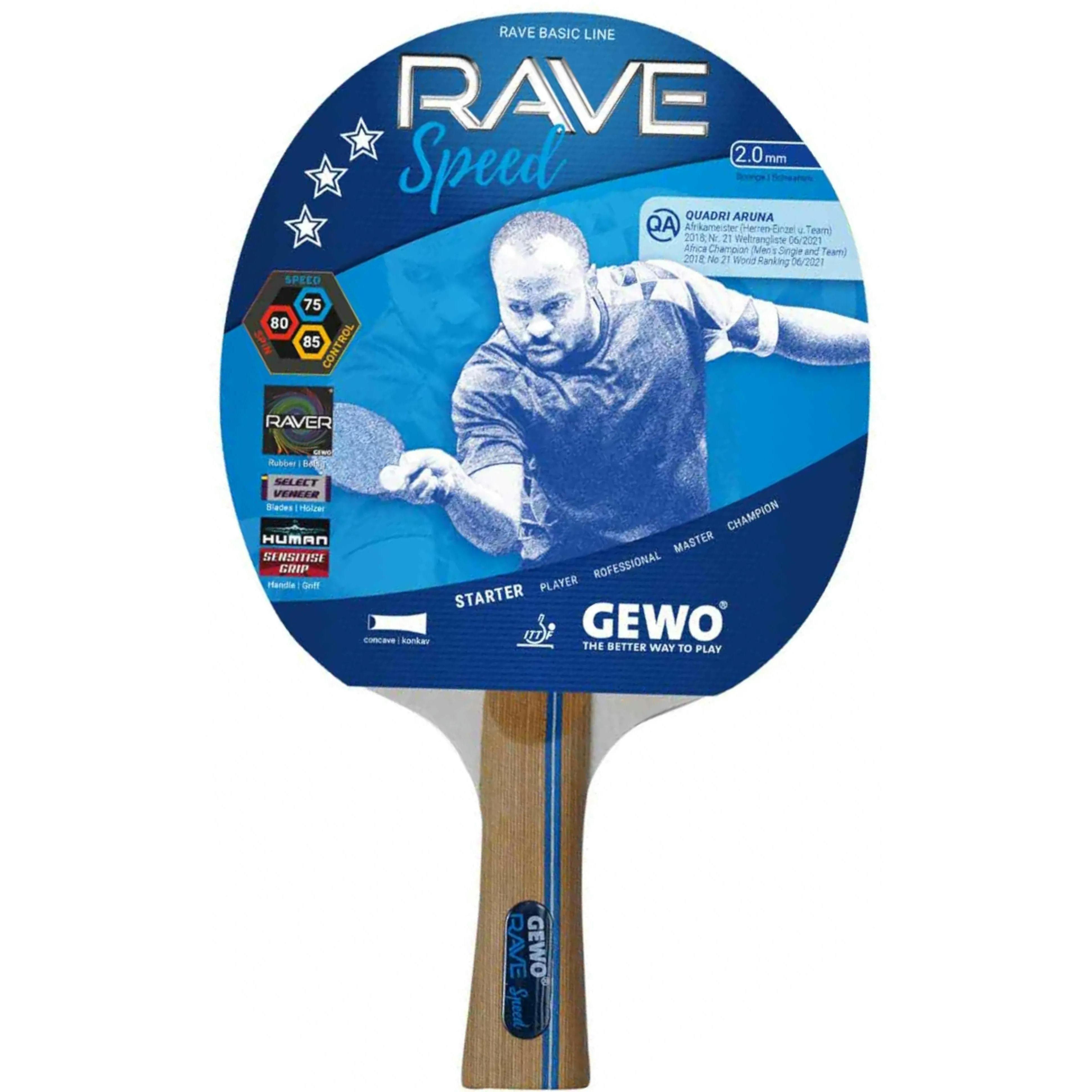 Ракетка для настільного тенісу Gewo Rave Speed FL (860100001)фото1