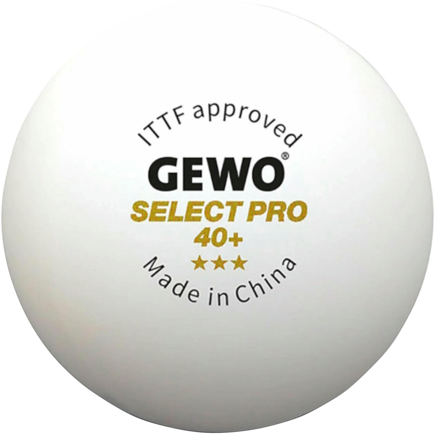 М'ячі для настільного тенісу Gewo Select Pro 40+ ITTF 6шт (86481200)фото