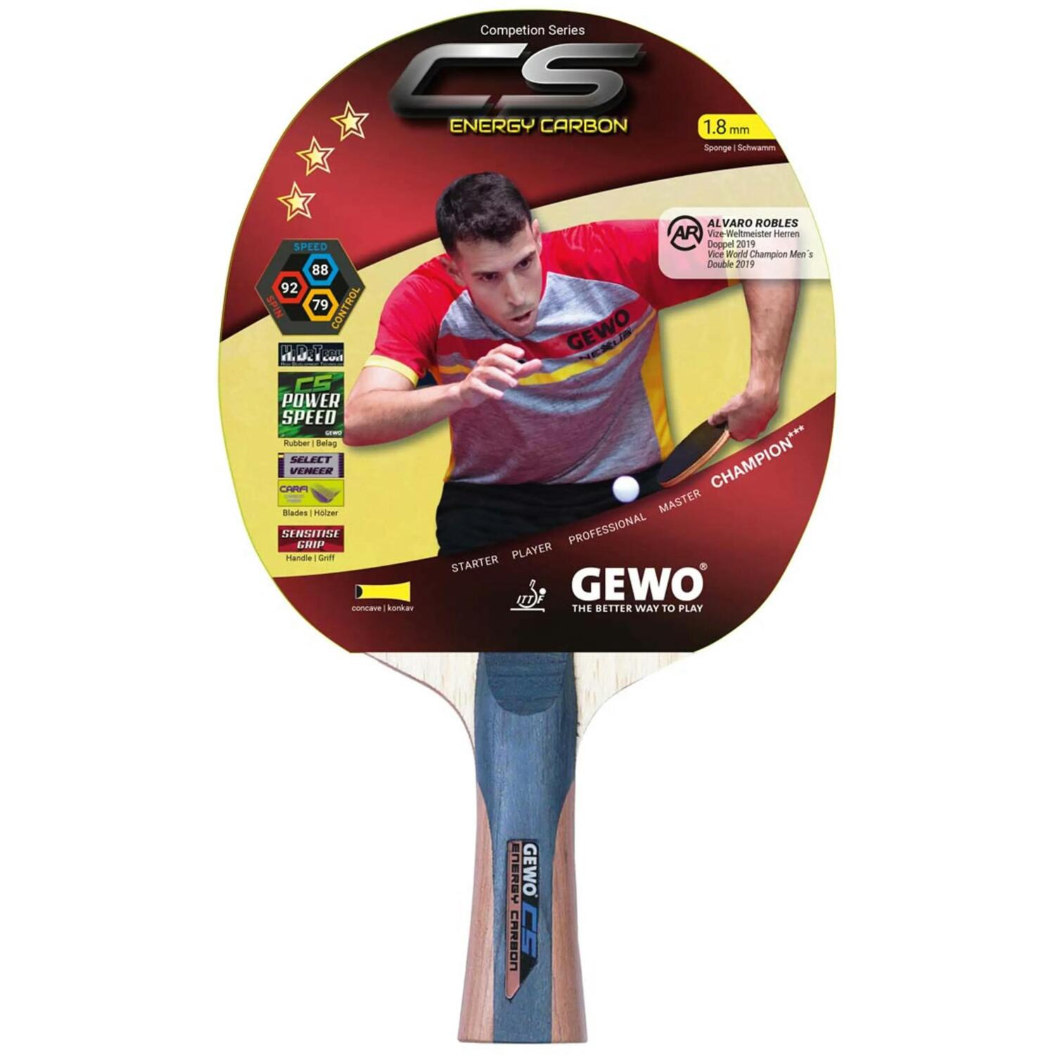 Ракетка для настільного тенісу Gewo CS Energy Carbon FL (860500001)фото