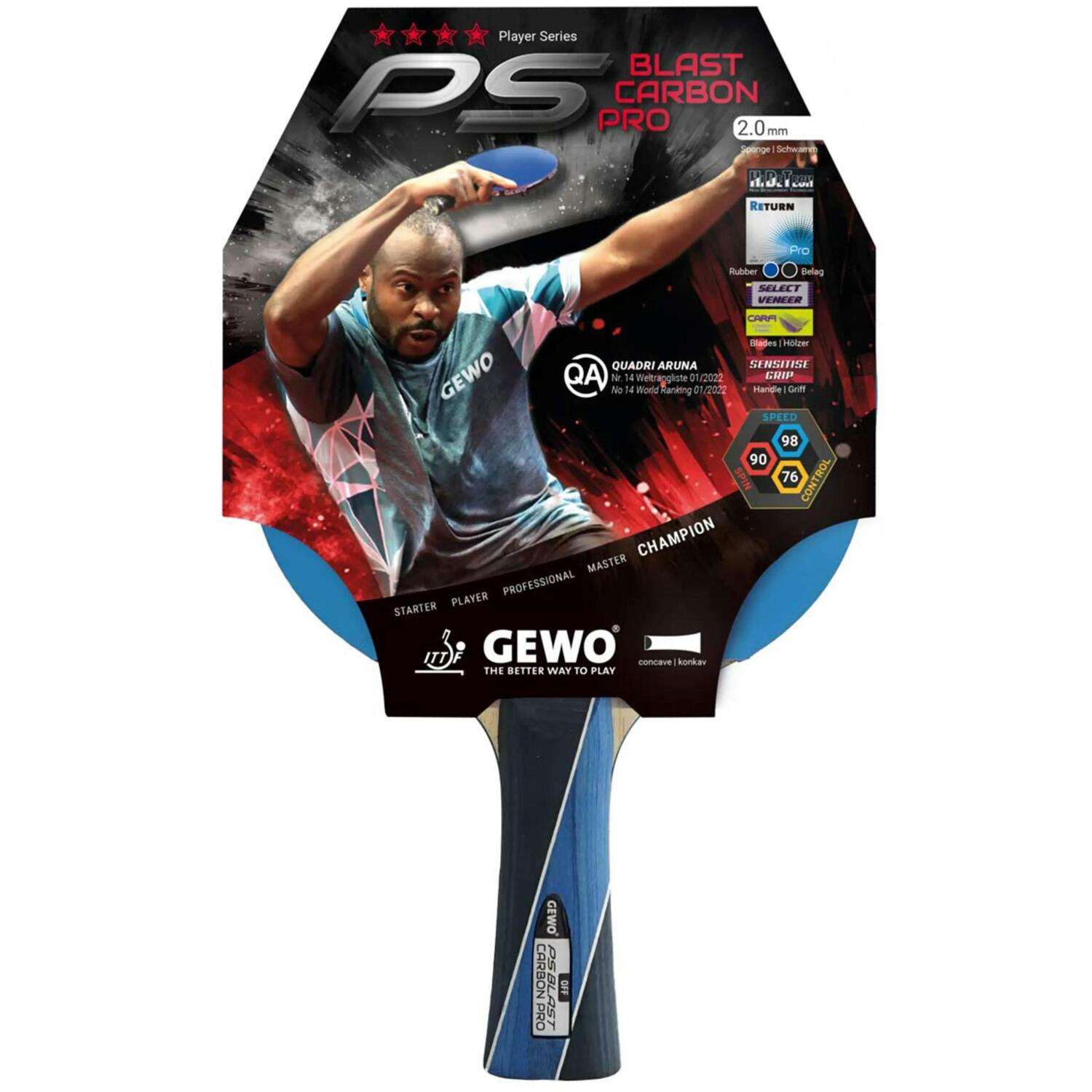 Ракетка для настільного тенісу Gewo PS Blast Carbon Pro FL (1073900001)фото