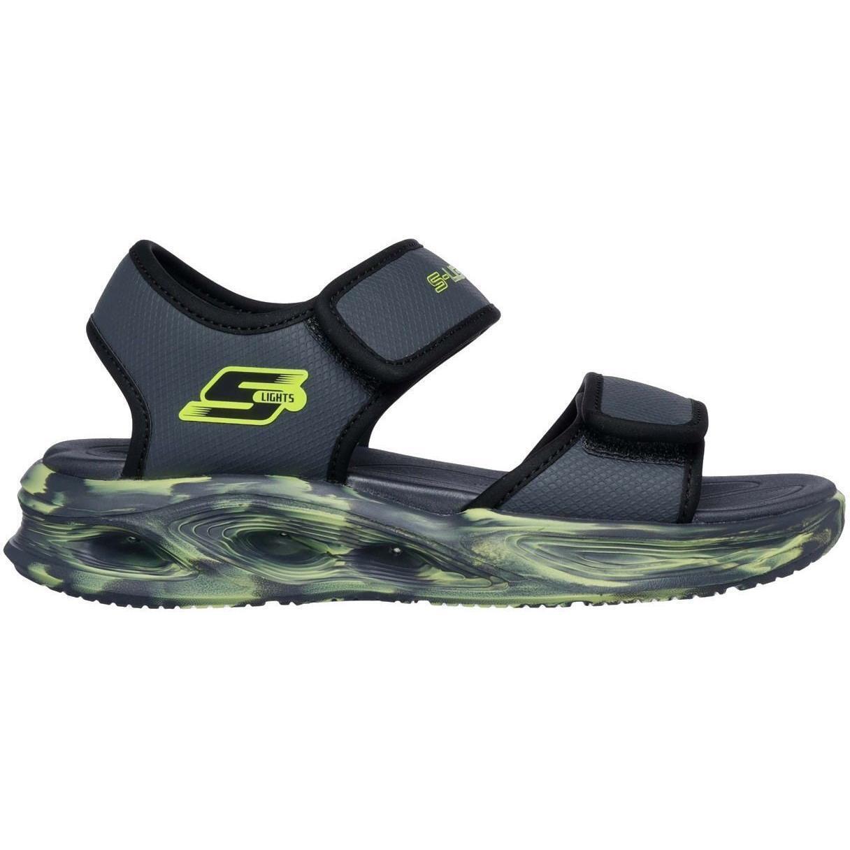 Сандалі для хлопчиків Skechers S Lights - Sola Glow 407032L CCBK 33.5 (2 US) сіріфото1