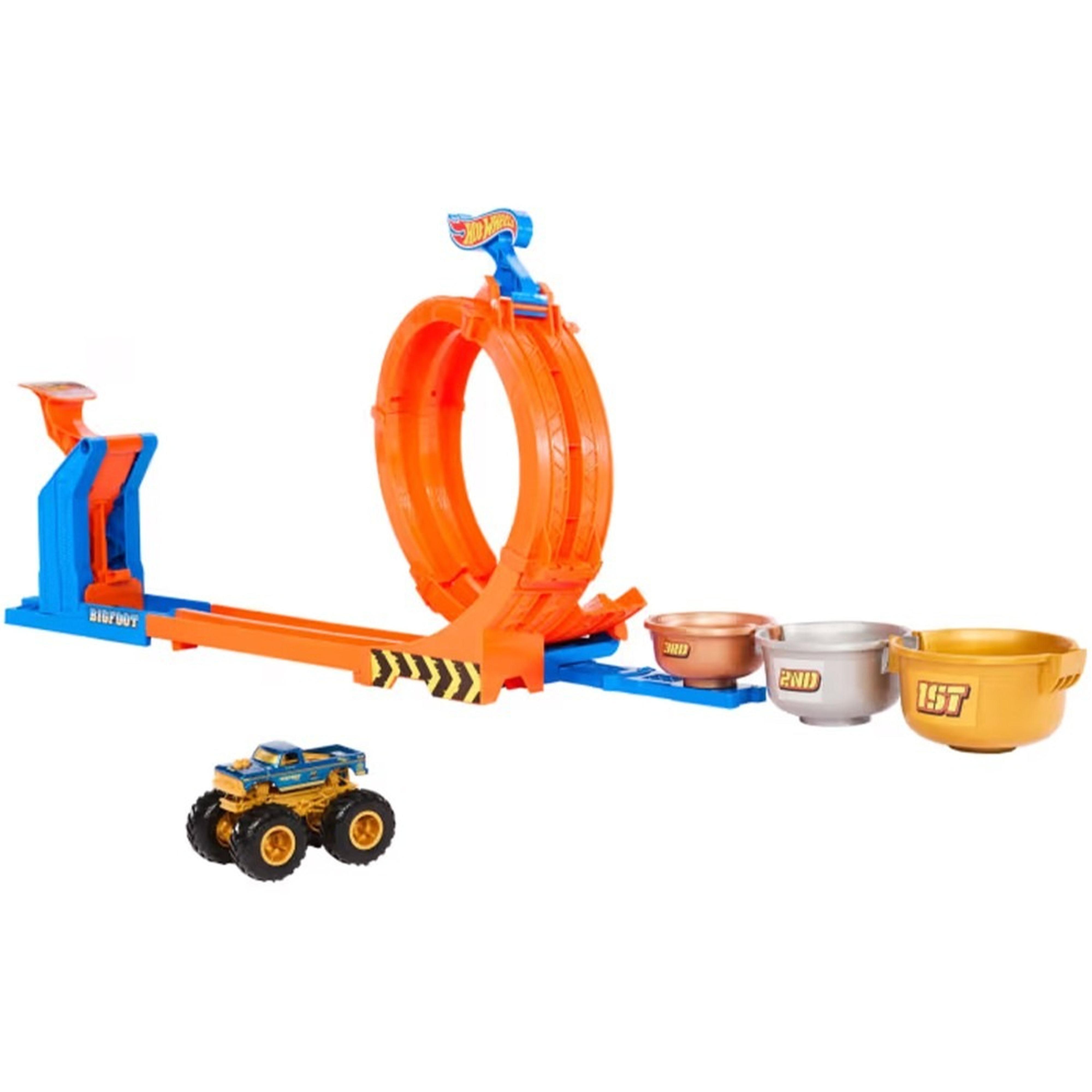 Ігровий набір Hot Wheels "Петлі та трюки" серії "Змагання за кубок" Monster Trucks (JBX64)фото1