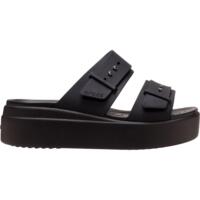 Шлёпанцы женские Crocs Brooklyn Buckle Low Wedge 207431-001 37-38 (W7 US) черные